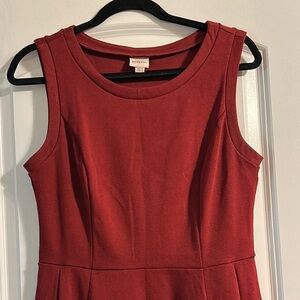 Merona Women's Red Pleated Sleeveless Dress